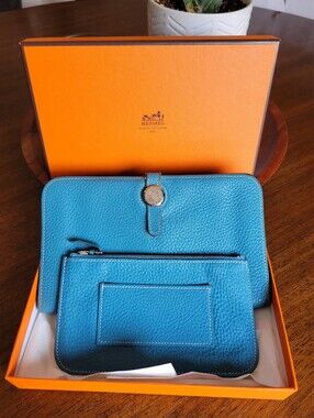 🍒Hermès Togo Leather  Wallet Set